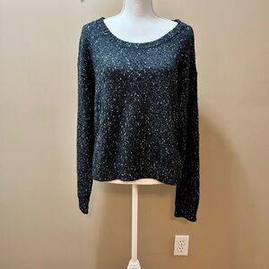 Guess Gray Shiny Knit Sweater Size Large